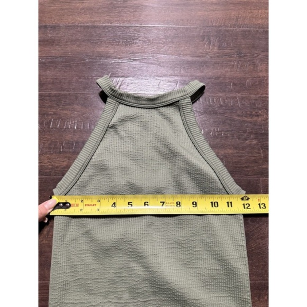 Free People Women's Tank Intimately Olive Green Ribbed Seamless‎ Cami Size XS/S - Picture 4 of 5